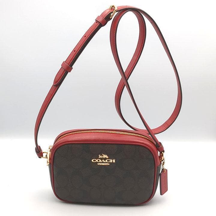 COACH（コーチ） ジェイミー カメラバッグ ショルダーバッグ 赤シグネチャー