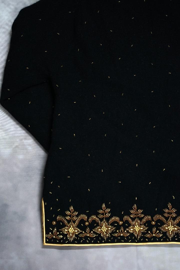 カーディガン ビーズ刺繍