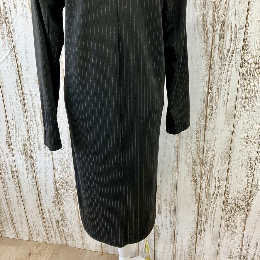 ZARA ベーシック 長袖ワンピース ベルトポケット ブラック S
