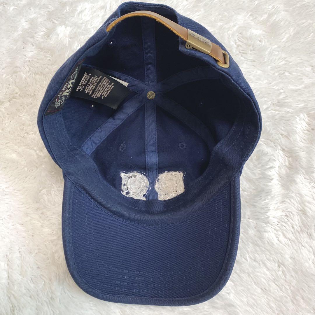 RRL ダブルアールエル　ラルフローレン　キャップ　ロゴ パッチ　本革レザー