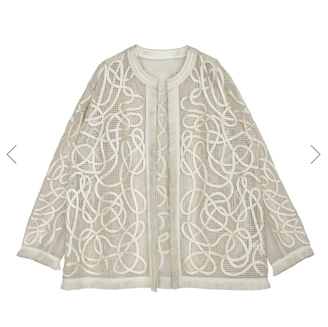 ジャケット・アウター MEDI TAPE EMBROIDERY MESH JACKET 完売 MEDI TAPE EMBROIDERY MESH JACKET