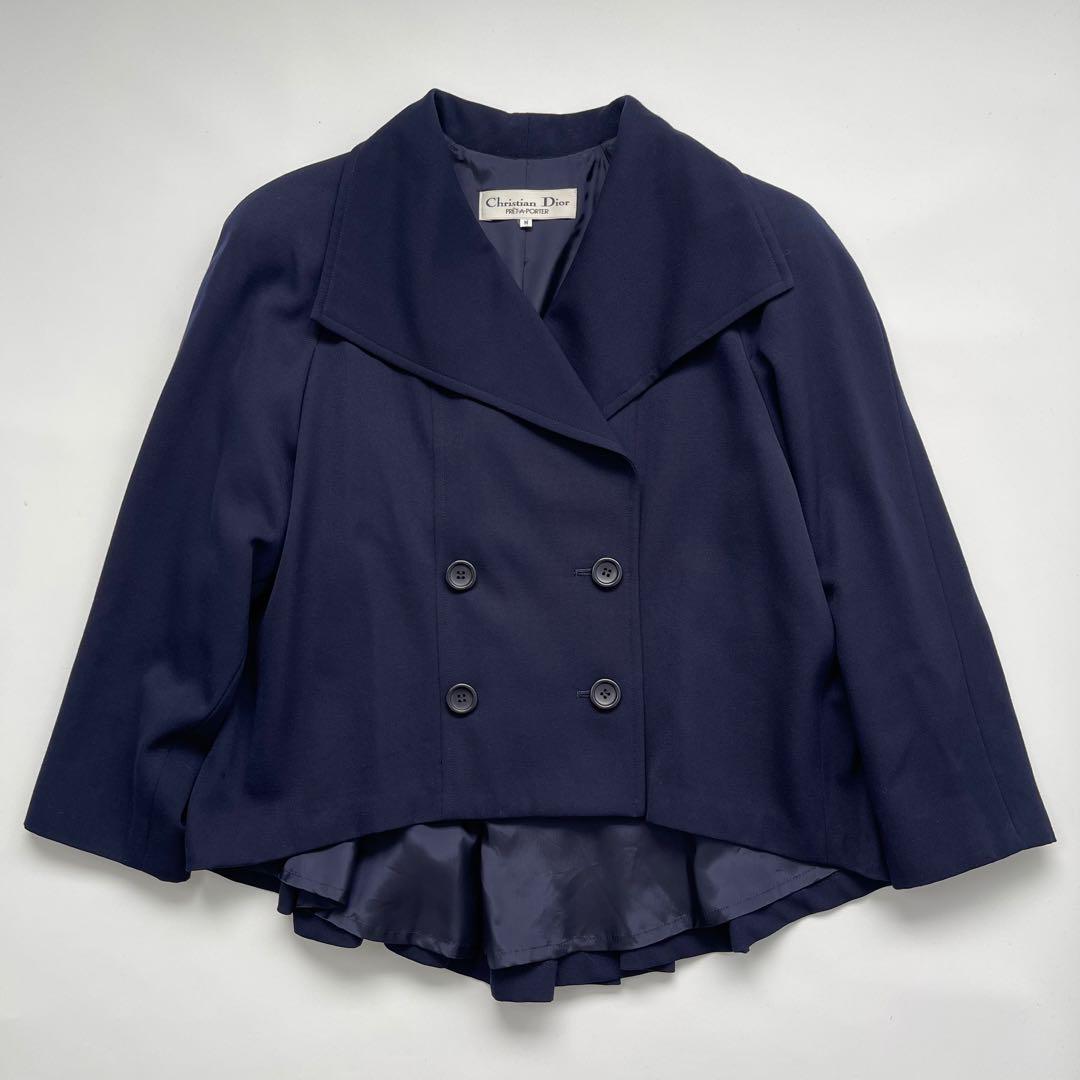 Christian Dior vintage プリーツバックフレアショートジャケ