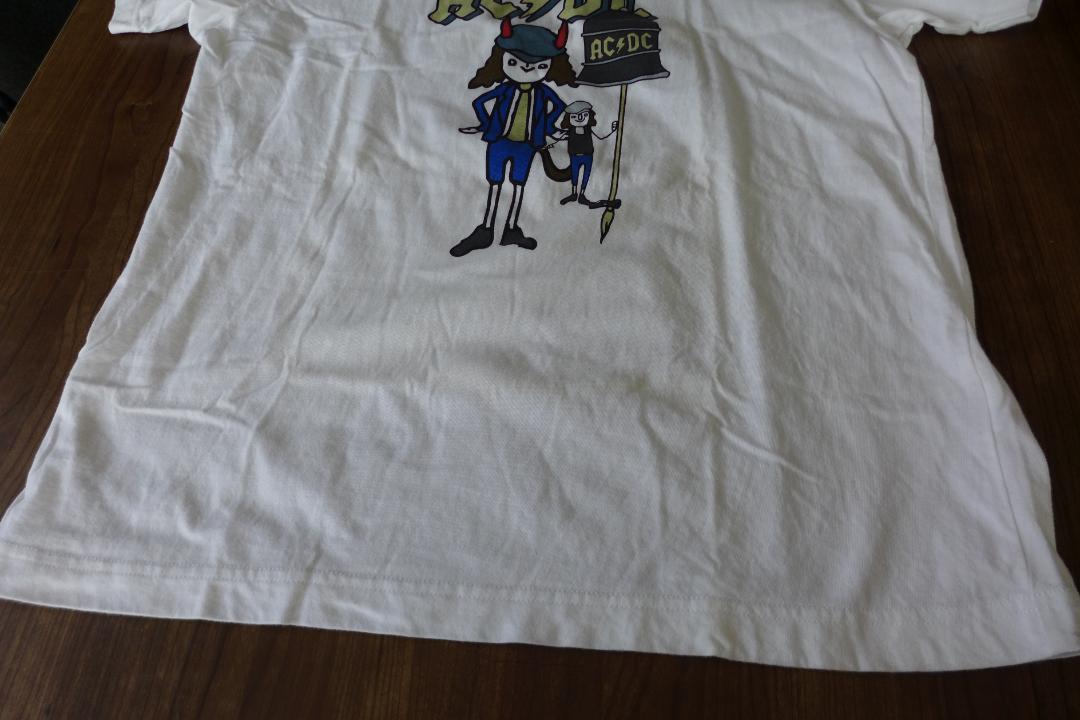 【AC/DC】Tシャツ⑦ Mサイズ AC/DC Tシャツ サイズ：M 白 - メルカリ