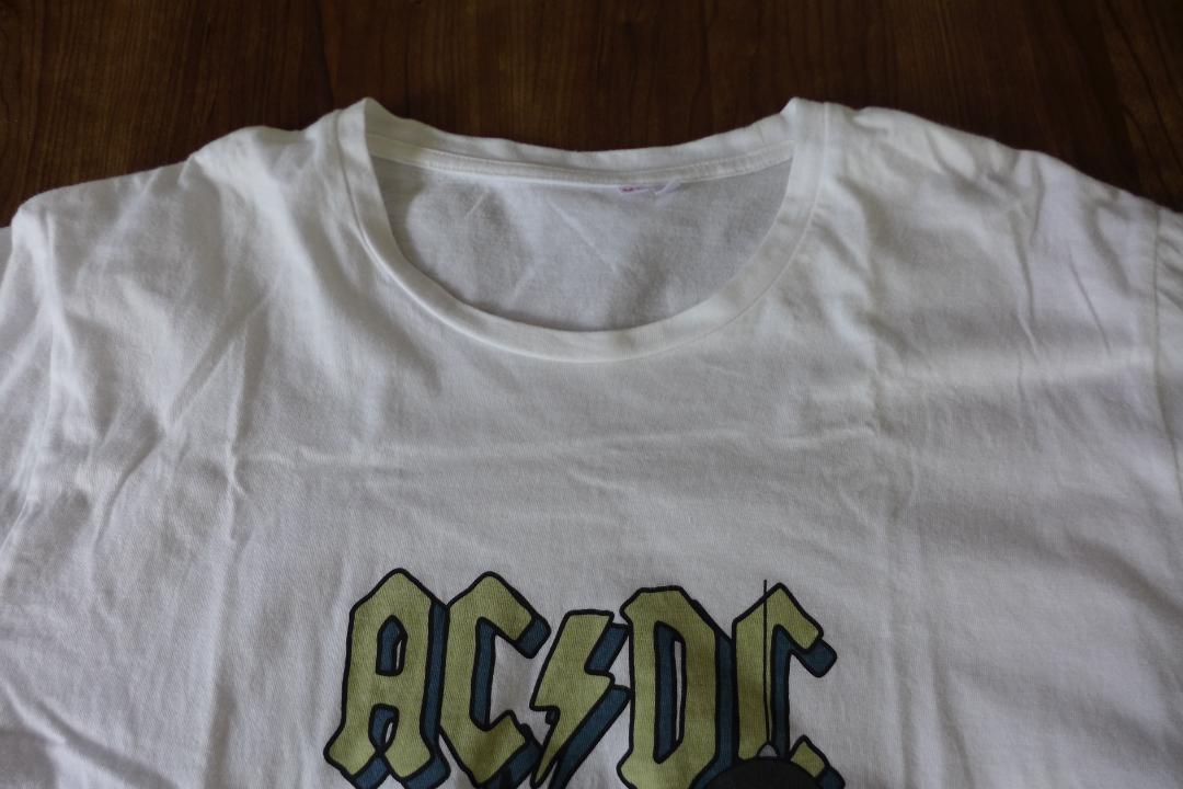 【AC/DC】Tシャツ⑦ Mサイズ AC/DC Tシャツ サイズ：M 白 - メルカリ