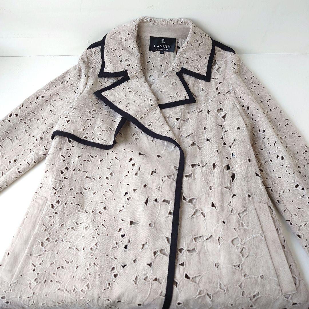 【極美品】 LANVIN ランバンコレクション スプリングコート ベージュ M
