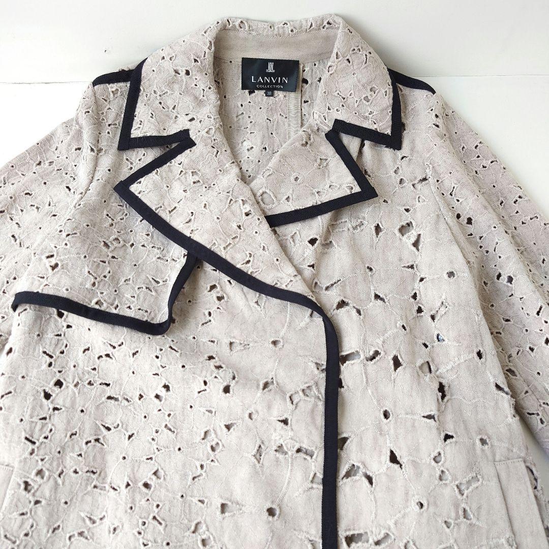 【極美品】 LANVIN ランバンコレクション スプリングコート ベージュ M