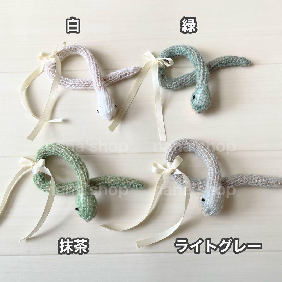 3点セット【白へび】♪ニューボーンフォト撮影衣装 小道具ベビーフォト干支 巳年