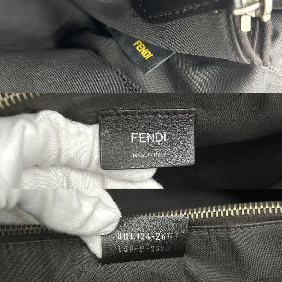 【極美品】フェンディ 2way バイザウェイ クロコ レザー ショルダーバッグ 画像11
