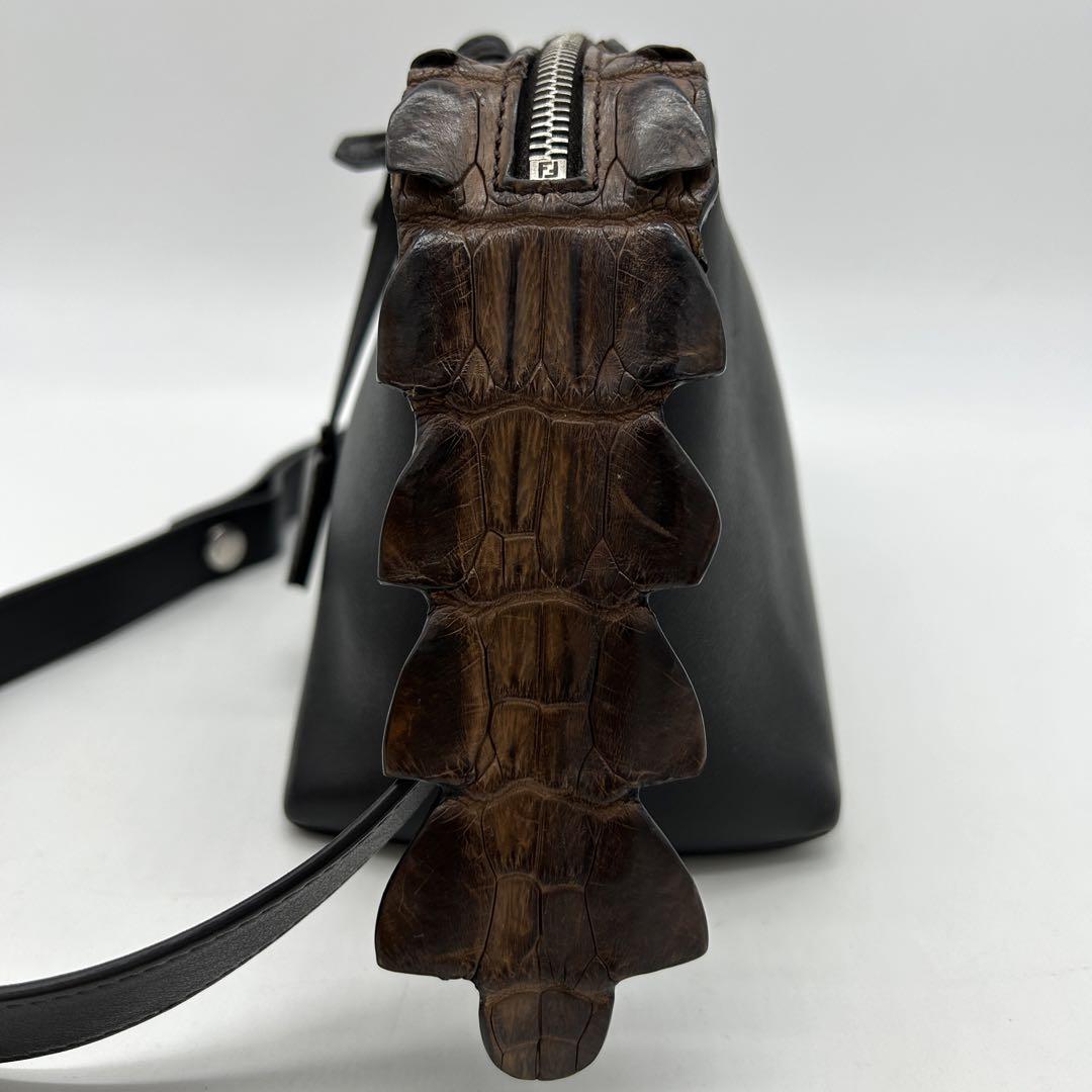 【極美品】フェンディ 2way バイザウェイ クロコ レザー ショルダーバッグ 画像4