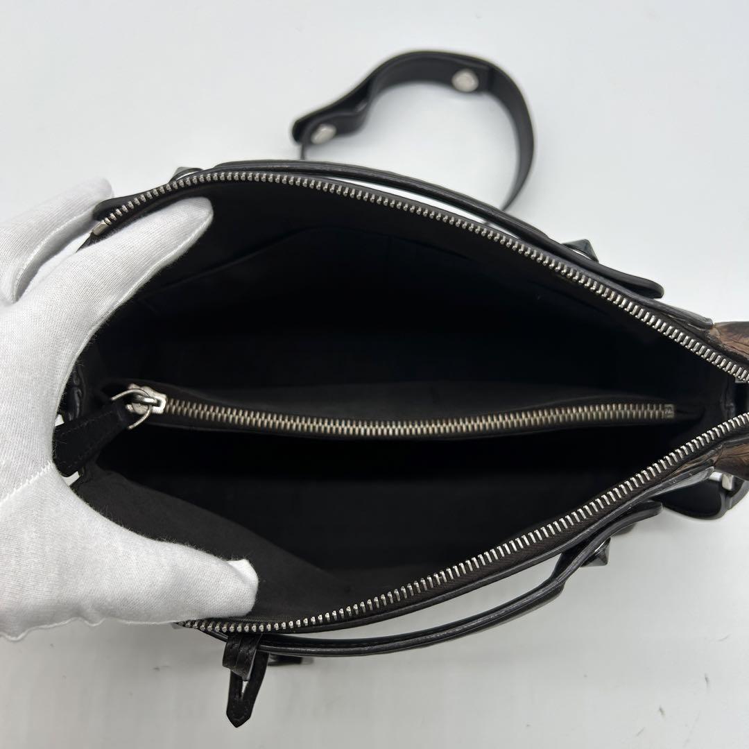 【極美品】フェンディ 2way バイザウェイ クロコ レザー ショルダーバッグ 画像9