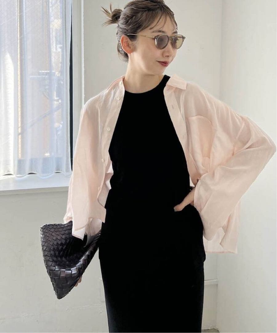 人気商品の RAMIE LYOCELL WIDE シャツ plage ピンク シャツ/ブラウス