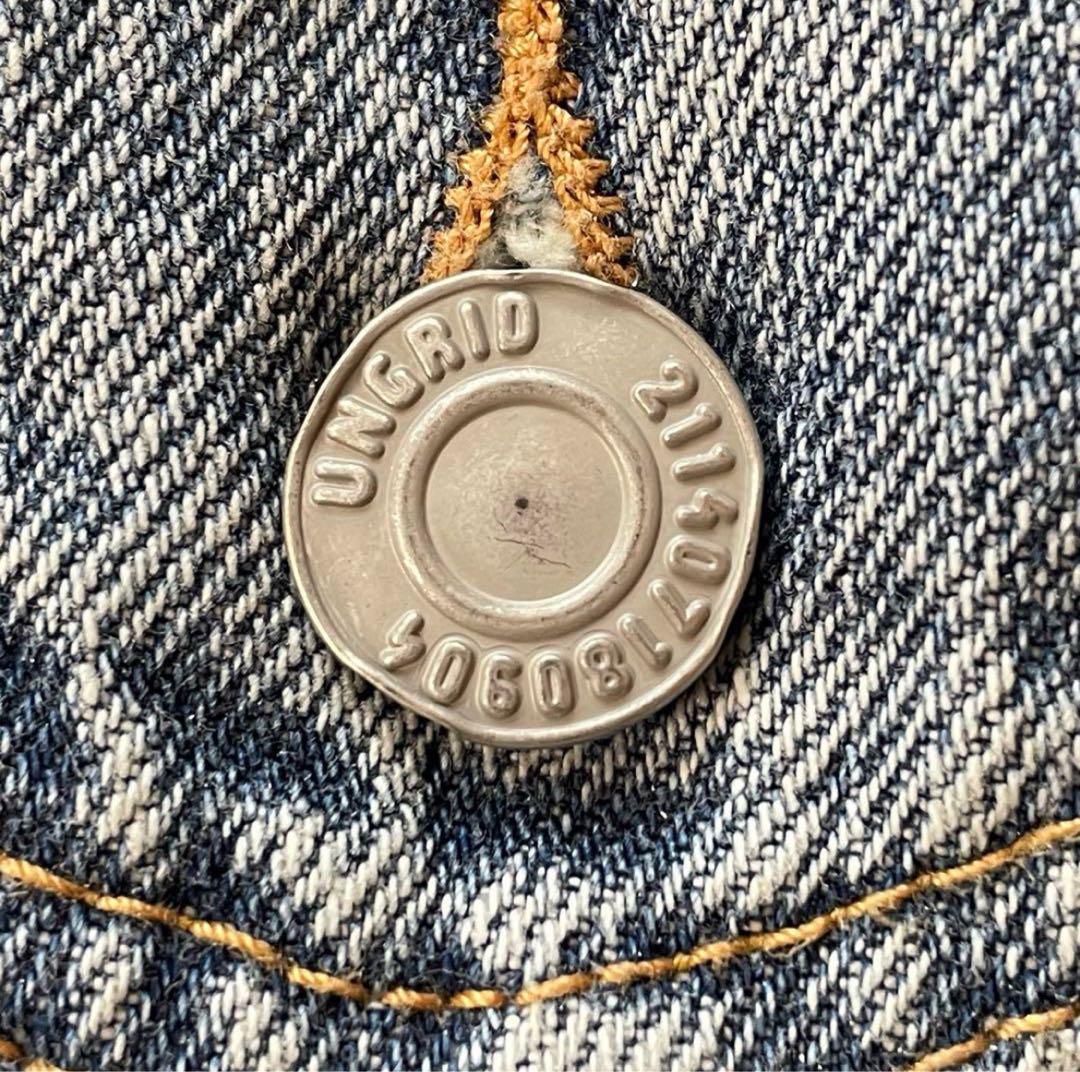 タグ付き未使用 Ungrid デニムジャケット Gジャン 箔プリント