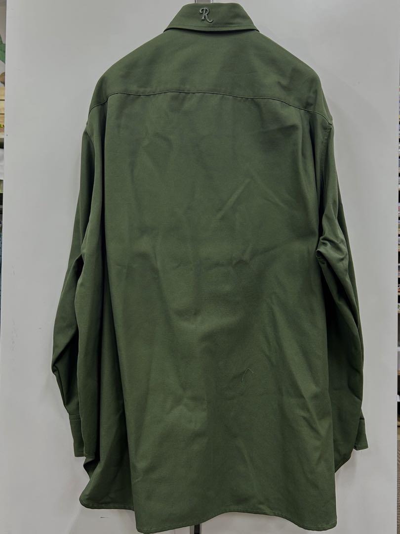 ラフシモンズ　22aw オーバーサイズ　コットンデニムシャツ　RSパッチ