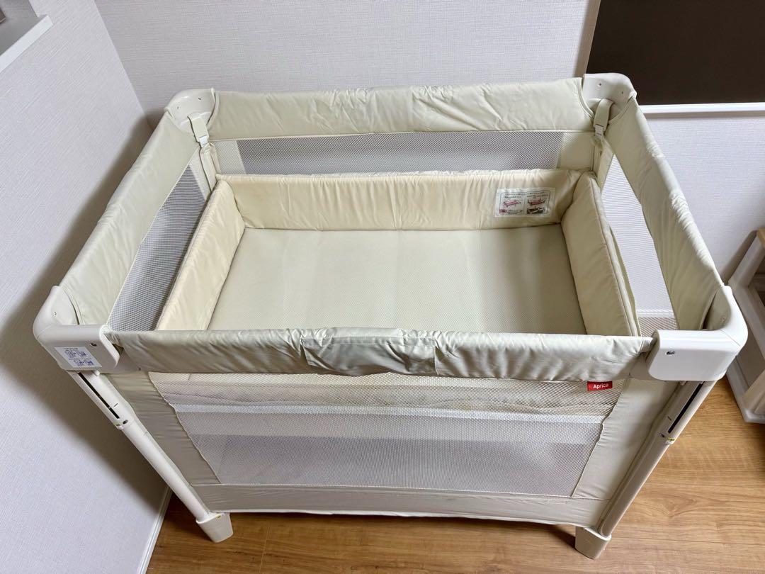 Aprica ココネルエアー　ベビーベッド　ミルクWH　ホワイト