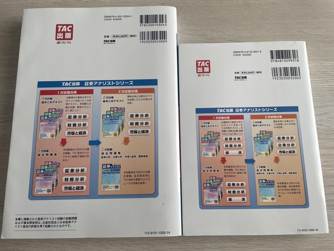 (書き込みなし)【証券アナリスト1次試験対策】過去問題集＋テキスト6冊セット