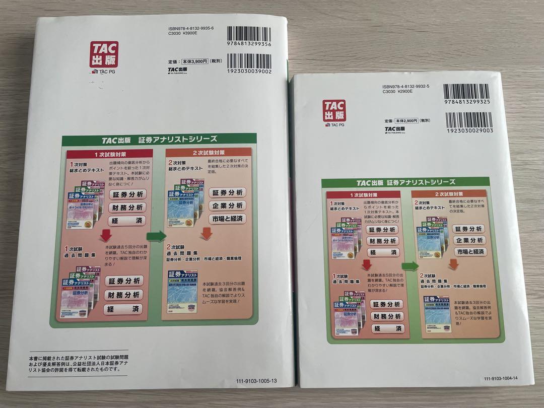 (書き込みなし)【証券アナリスト1次試験対策】過去問題集＋テキスト6冊セット