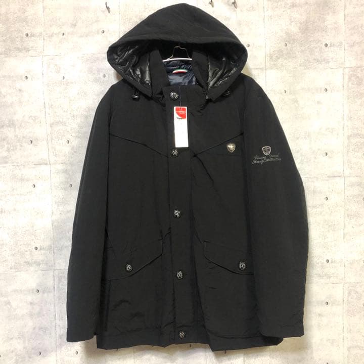 CAPRI カプリ ブルゾン ライナー付き フード付き 黒 ワッペンロゴ XL