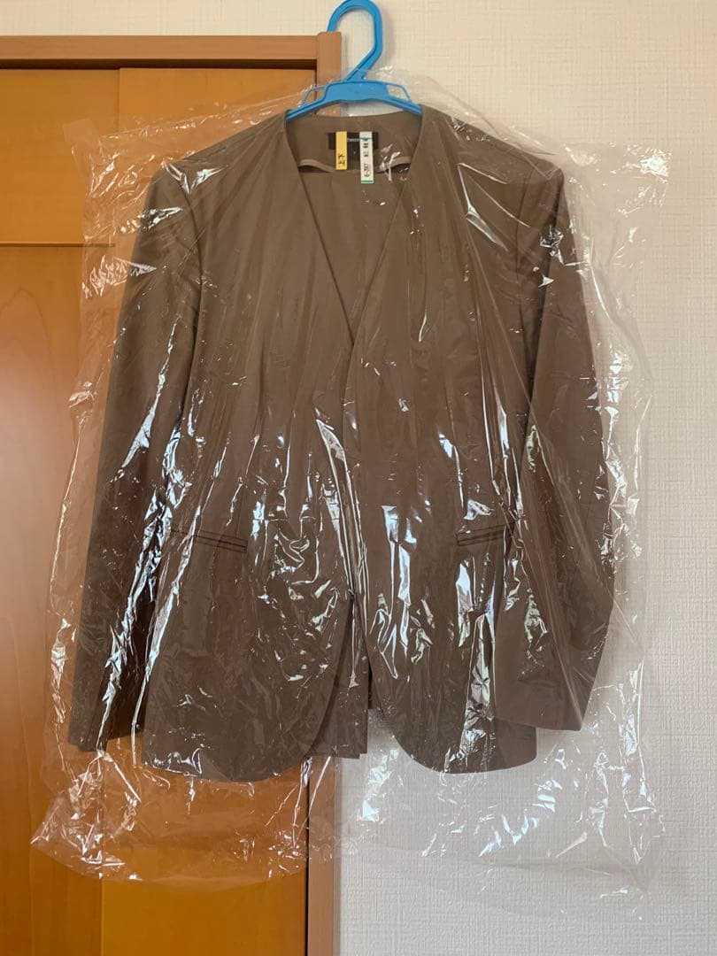 theory ブラウン　ノーカラースーツセットアップ