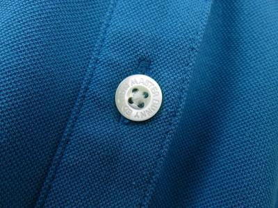【値下げ】マスターバニーエディション　半袖ポロシャツ　ロゴ刺繍　水色　M