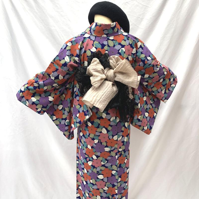 503aj29■着物のみ 小紋 和洋MIX ジュニアにも カラフル 桜■美品