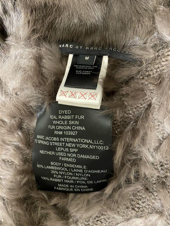 MARC BY MARC JACOBS/ラビットファー　ベスト マークジェイコブス ラビットファー ニットベスト