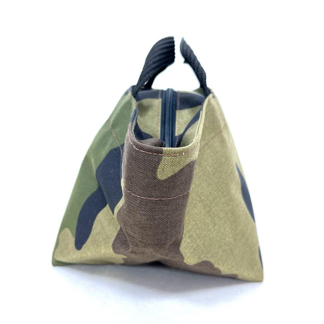 【美品】Herve Chapelier 船型トートバッグ カモフラージュ柄