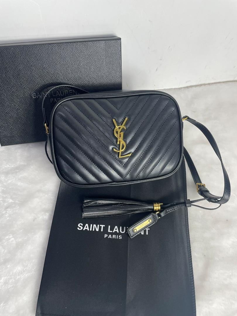 YSL サンローラン SAINT LAURENT ルー カメラバック ゴールド