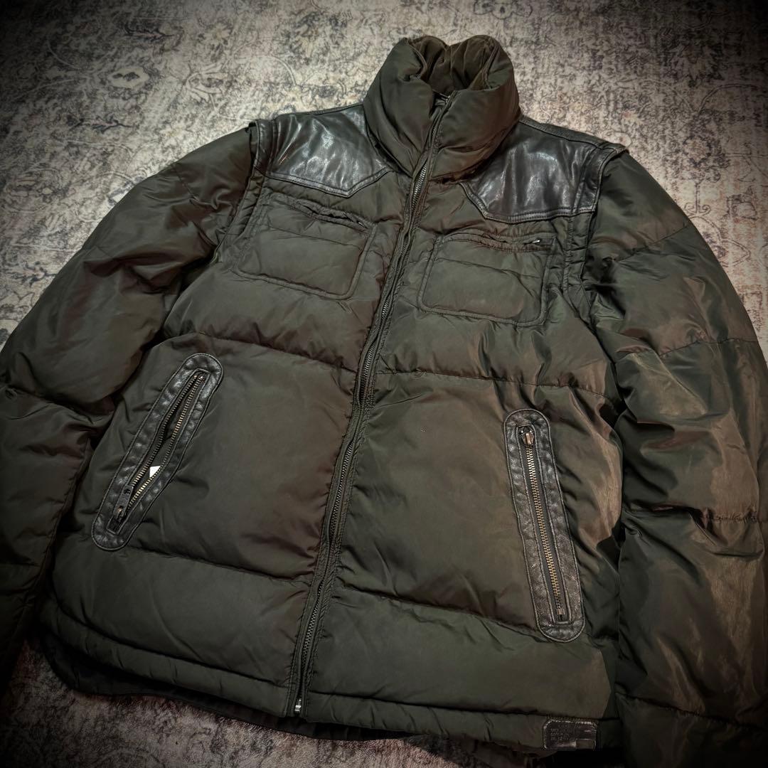 DIESEL ダウンジャケット レザー archive