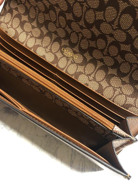 低価本物保証 新品 ブラウン フラップ コーチ 長財布 6FG0H-m68488611613 大人気 残り1つ COACH 財布 正規品豊富な