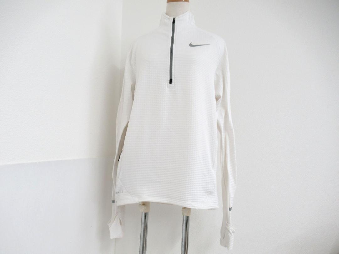 【NIKE】A⑳163//ロングスリーブランニング/中古　ホワイト　L