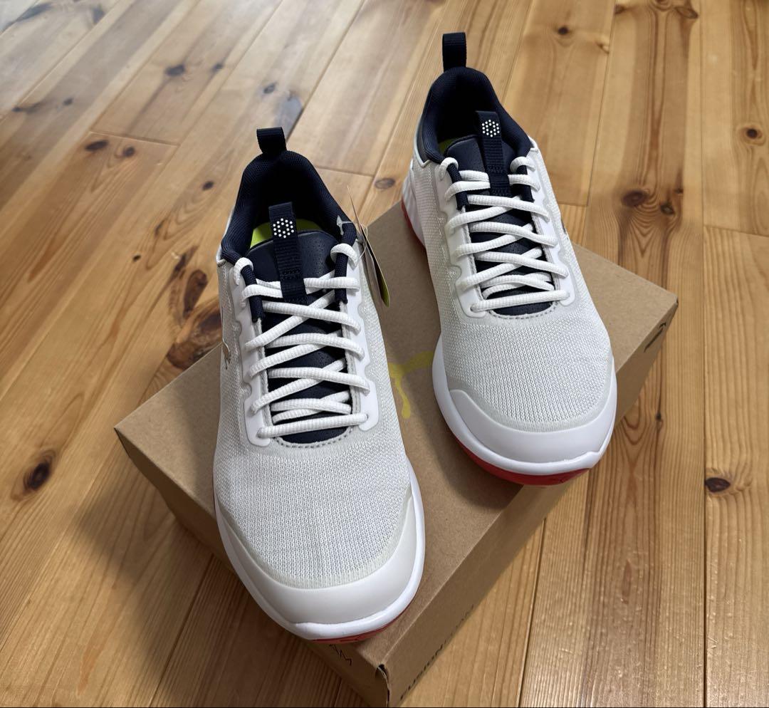 新品 PUMA プーマ スパイクレス ゴルフシューズ 26.5cm ホワイト