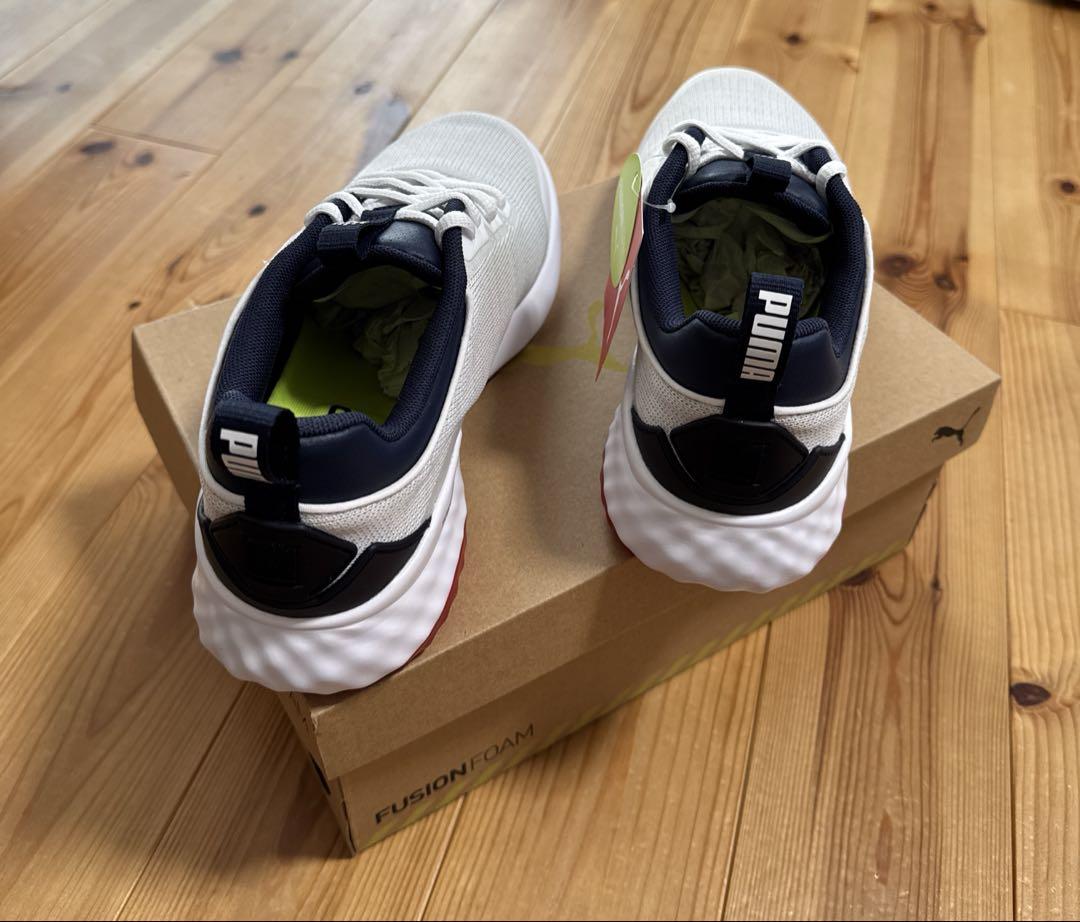 新品 PUMA プーマ スパイクレス ゴルフシューズ 26.5cm ホワイト