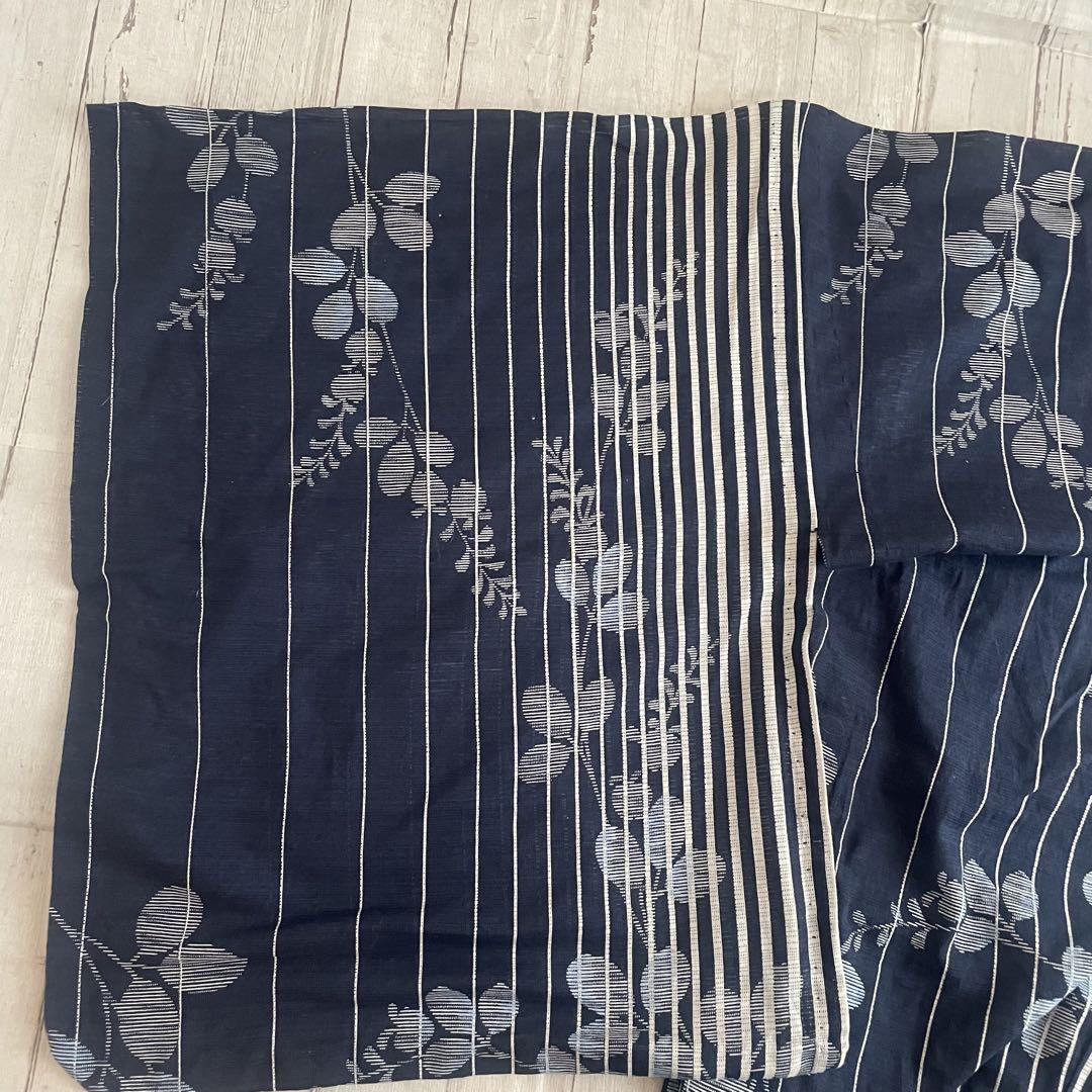 美品　夢工房　現代綿呂　単色　浴衣 着物　夏物　紺 美品 現代綿呂 単色 浴衣 着物 夏物 紺 夢工房 - メルカリ