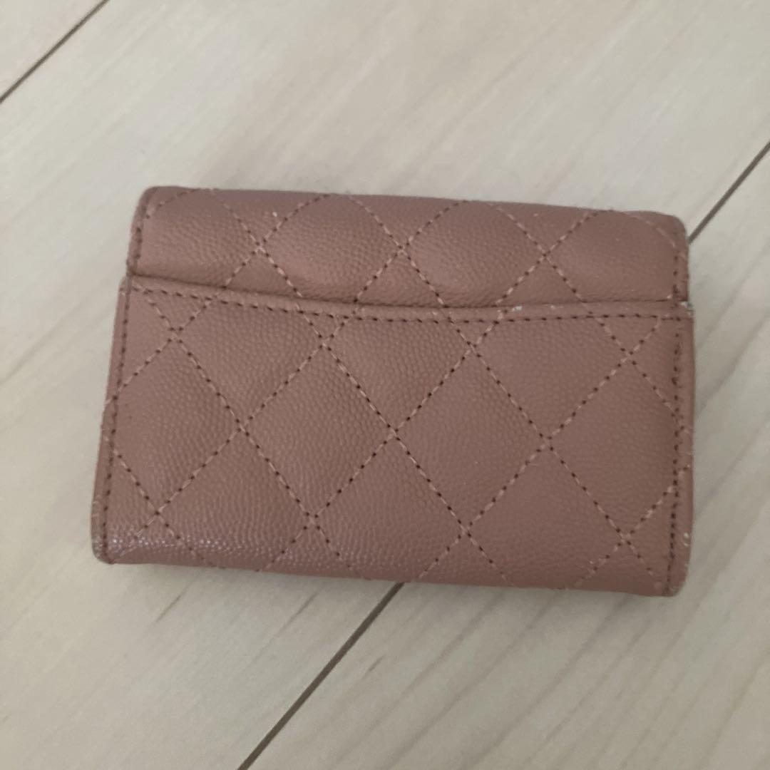 CHANEL 二つ折り財布 ピンク