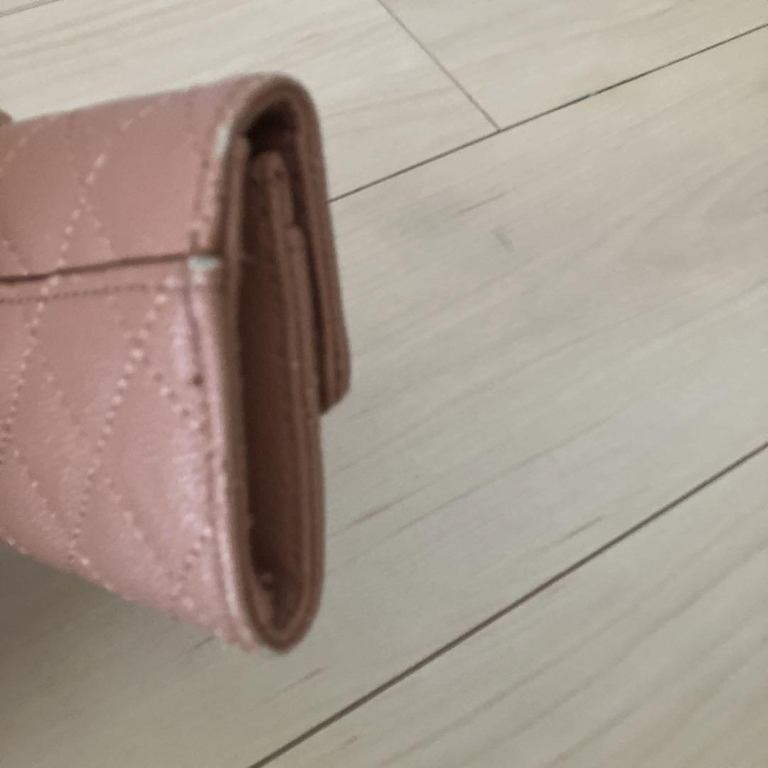 CHANEL 二つ折り財布 ピンク