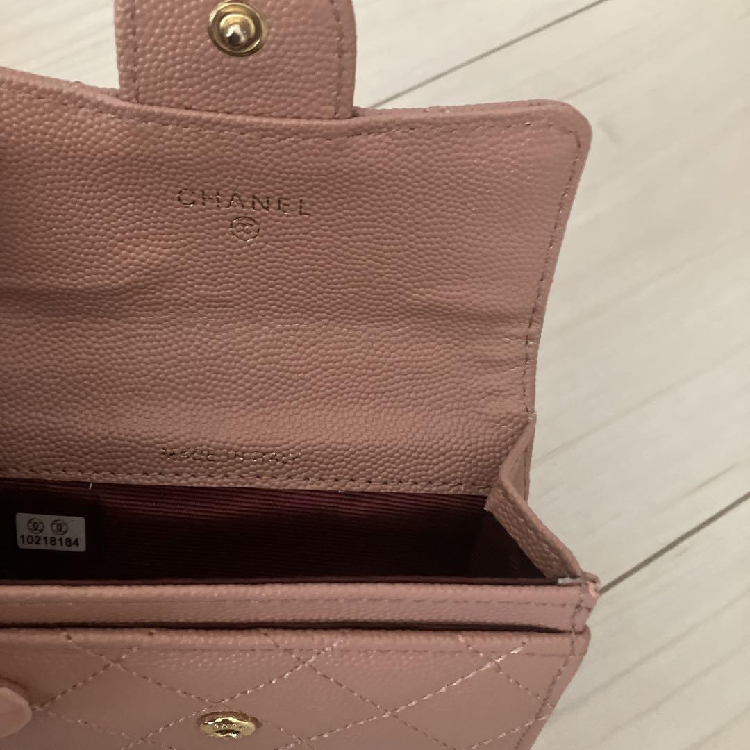 CHANEL 二つ折り財布 ピンク