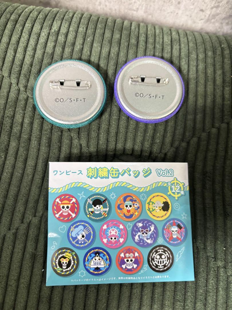 ワンピース 刺繍缶バッジ Vol.2 2個セット - メルカリ