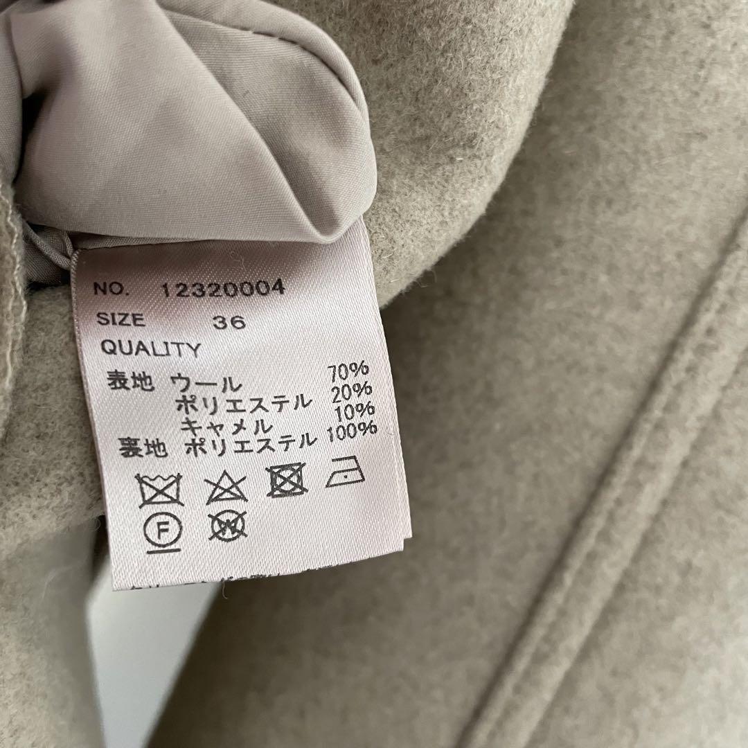 トゥデイフル】Standcollar Wool Coat 36（オリーブ）