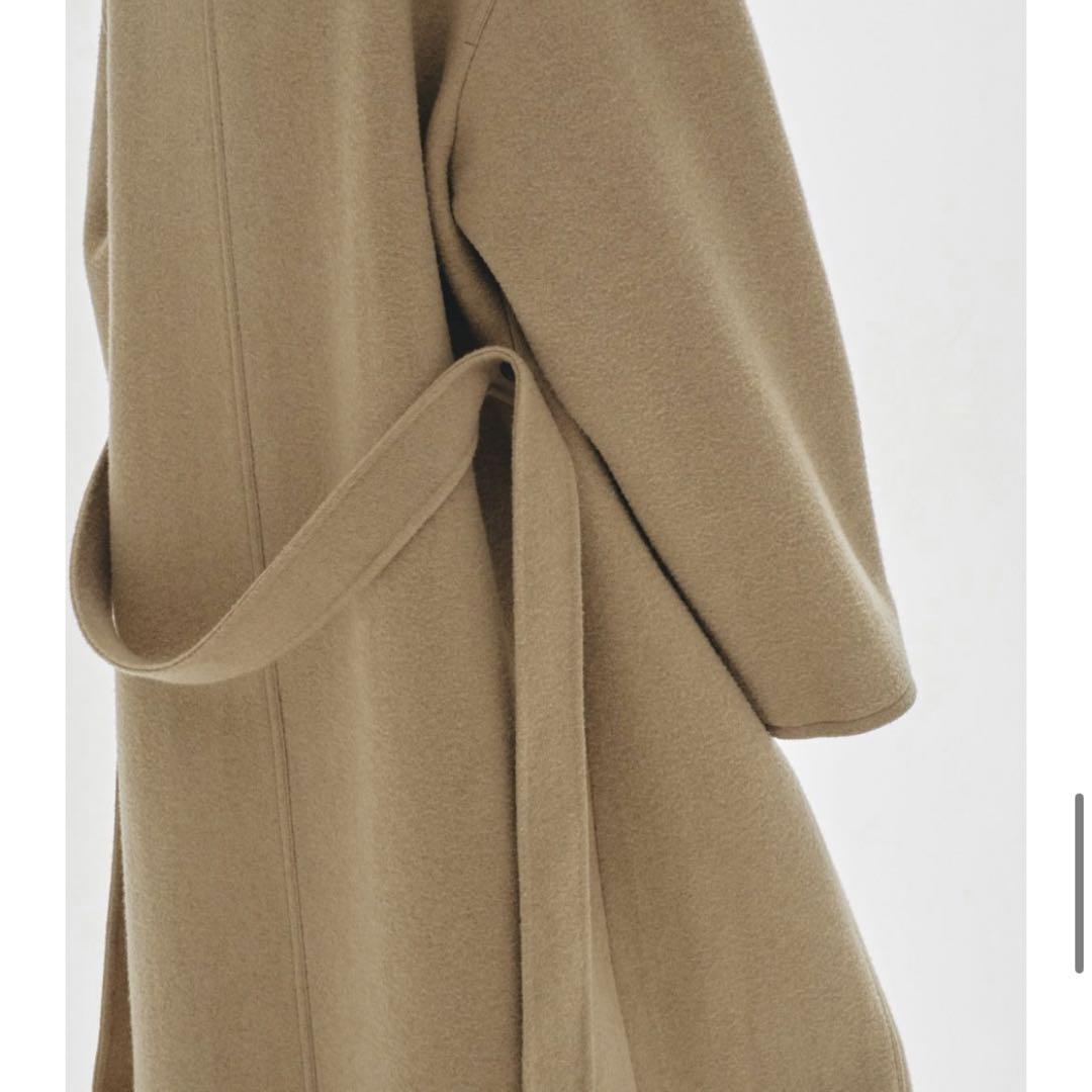 トゥデイフル】Standcollar Wool Coat 36（オリーブ）