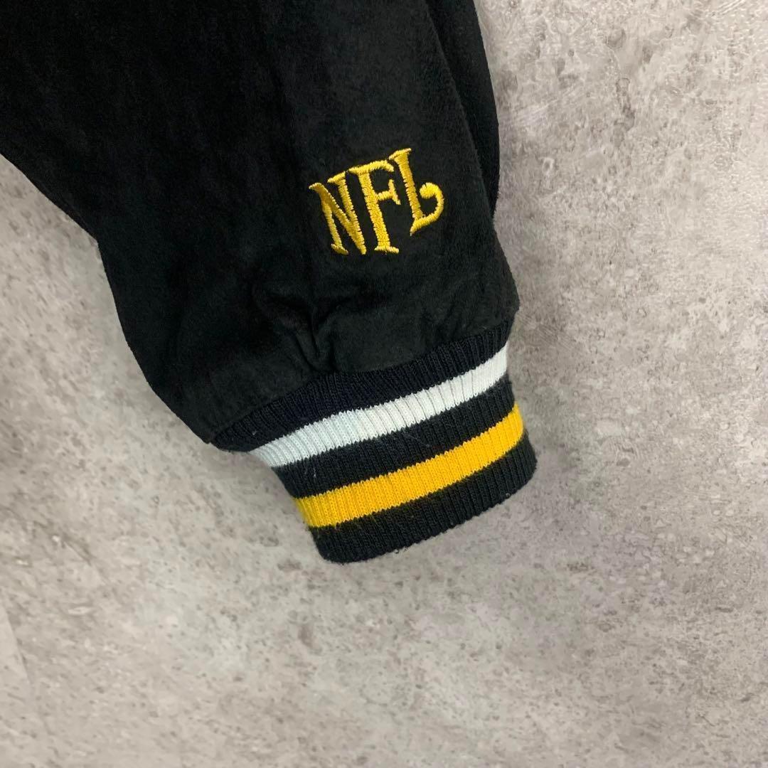 【希少XL☆US輸入90s】NFLスティーラーズ 両面刺繍レザージャケット