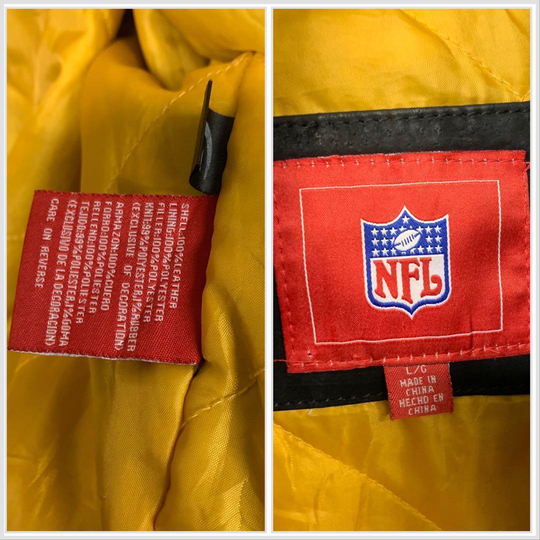 【希少XL☆US輸入90s】NFLスティーラーズ 両面刺繍レザージャケット