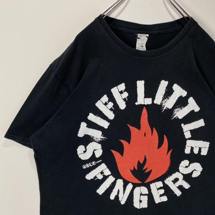 Stiff Little Fingers Tシャツ バンドT 古着 XL 黒 Stiff Little Fingers Tシャツ バンドT 古着 XL 黒