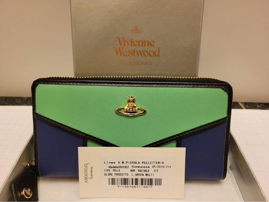 新品 Vivienne Westwood 長財布 GREEN MULTI