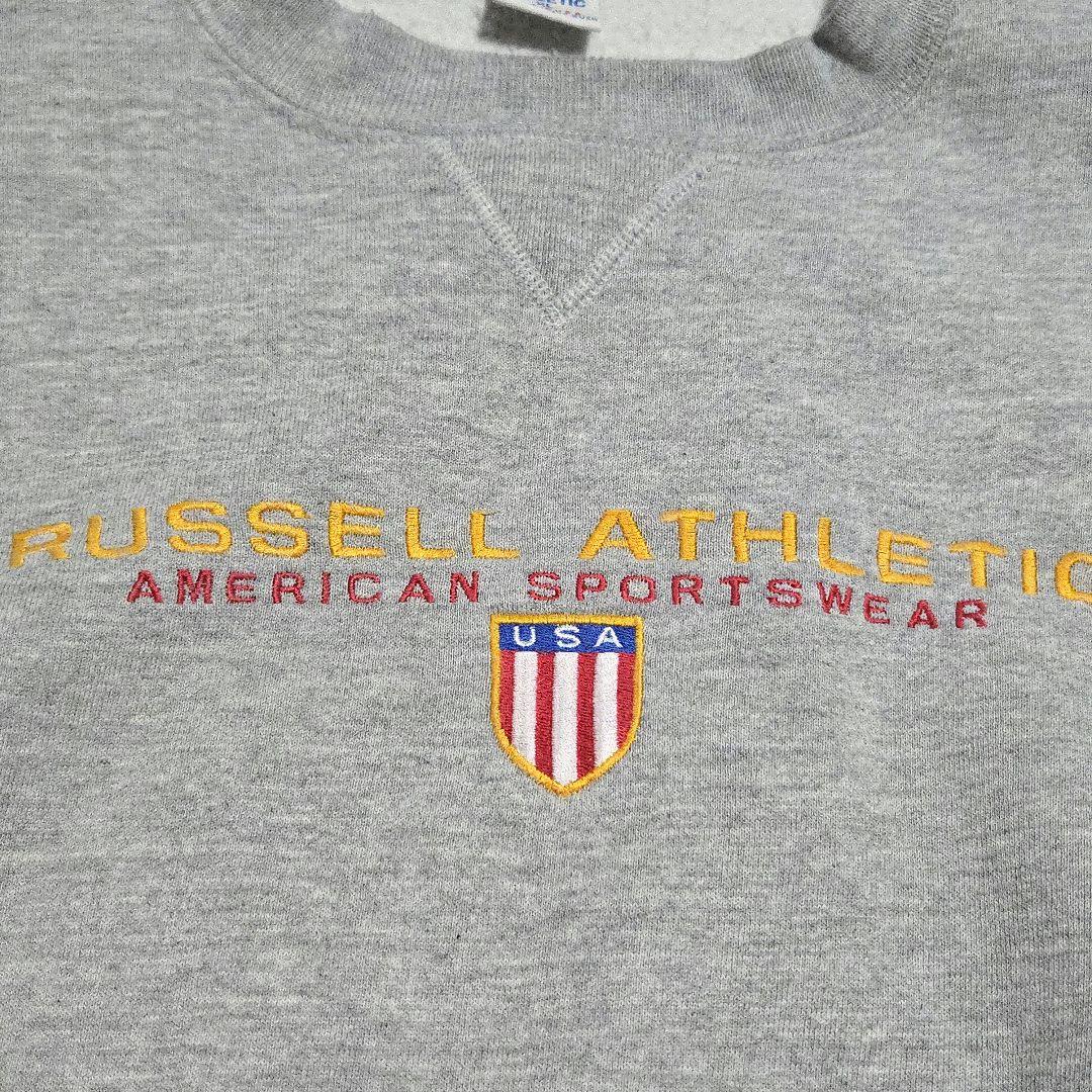 レア　プロモ刺繍　90s russell ラッセルスウェット　アメリカ製