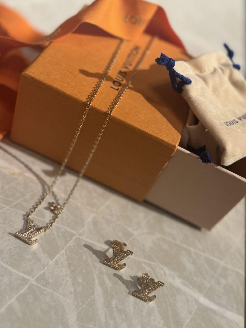 ピアス・LV アイコニック ストラス＋ネックレス・LV アイコニック
