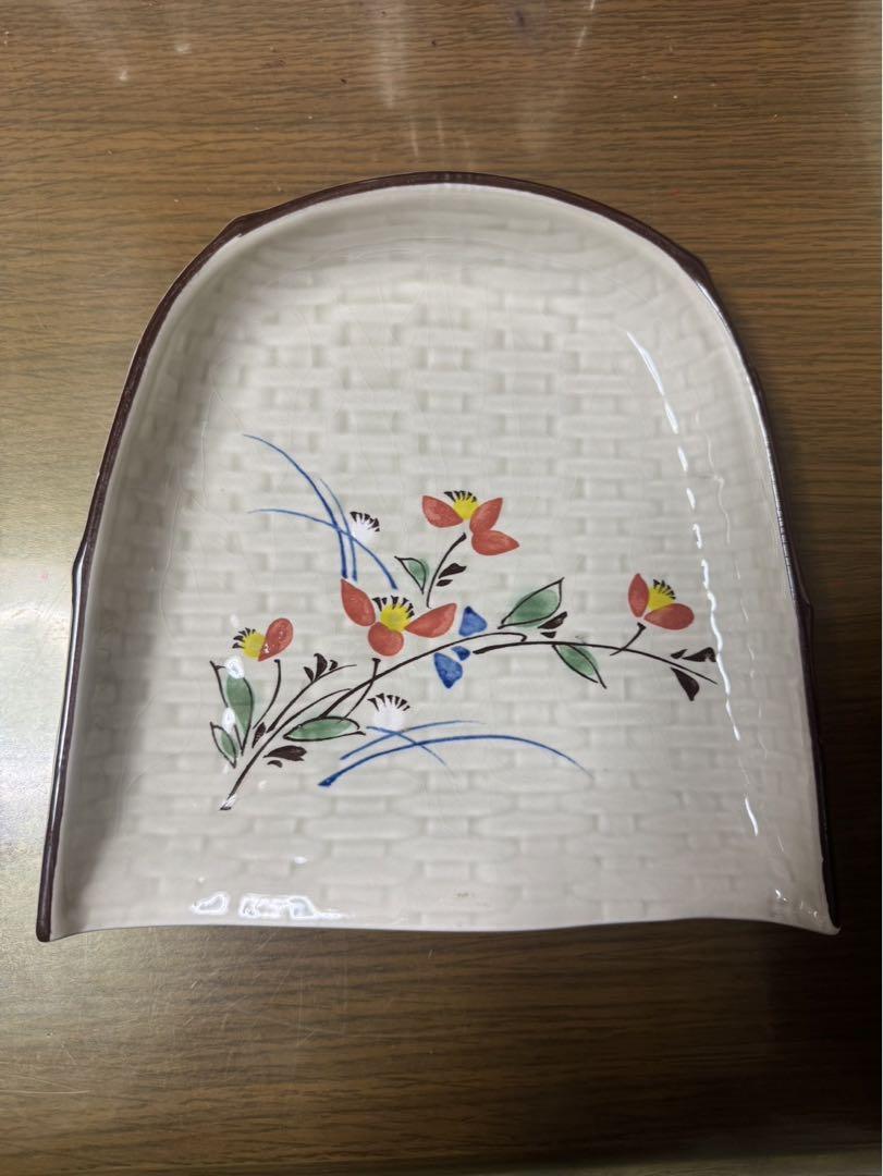 花柄陶器皿 約25cm