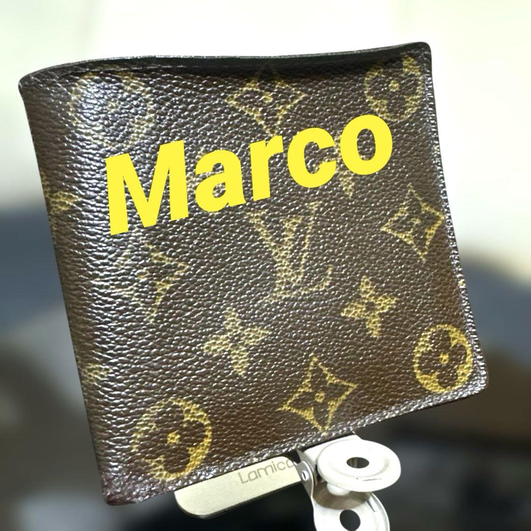 正式的 ④☆在庫SALE/良品☆ モノグラム♪マルコ☆2つ折り財布☆コイン 小物