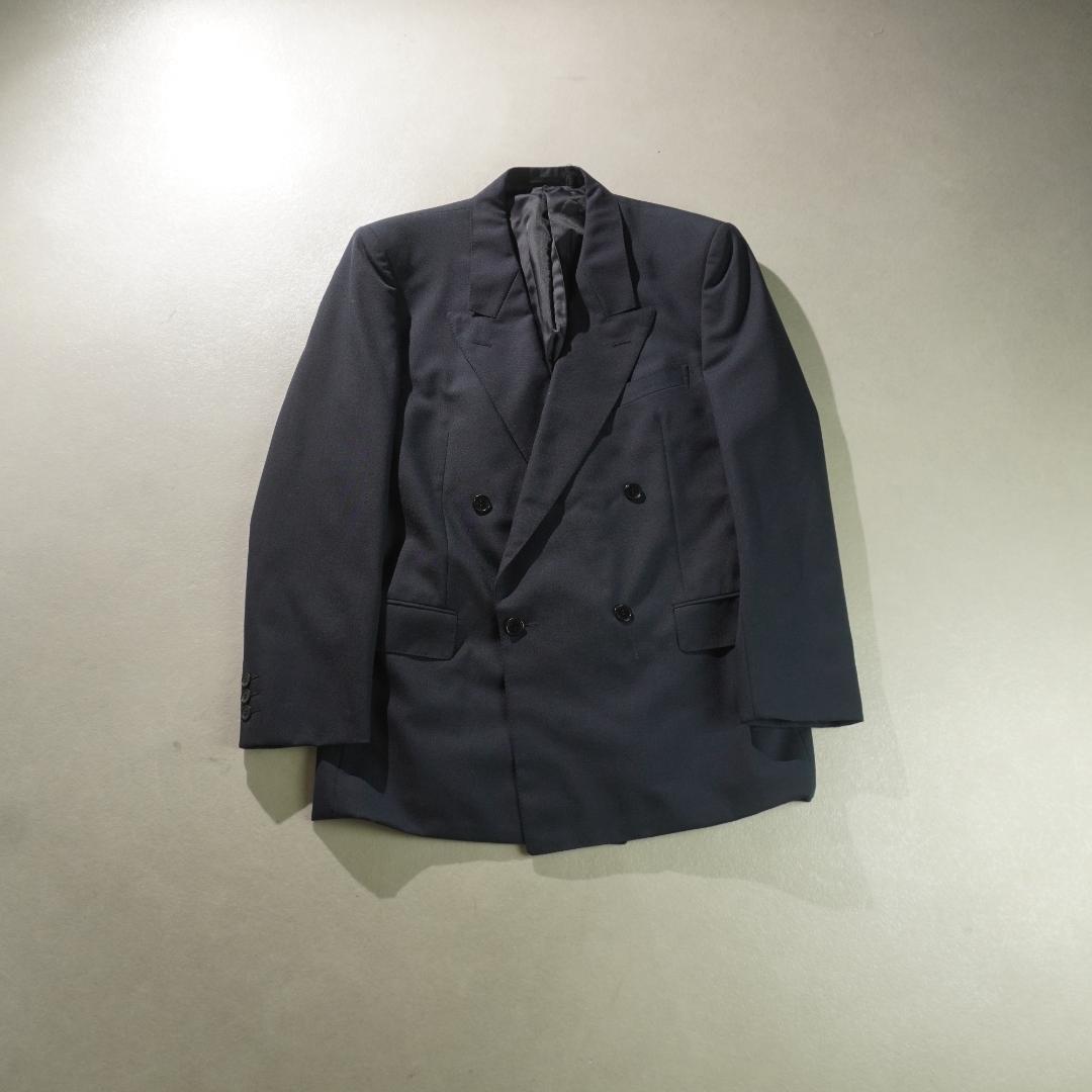 Yves Saint Laurent ダブルセットアップスーツ 紺/JW139 - メルカリ
