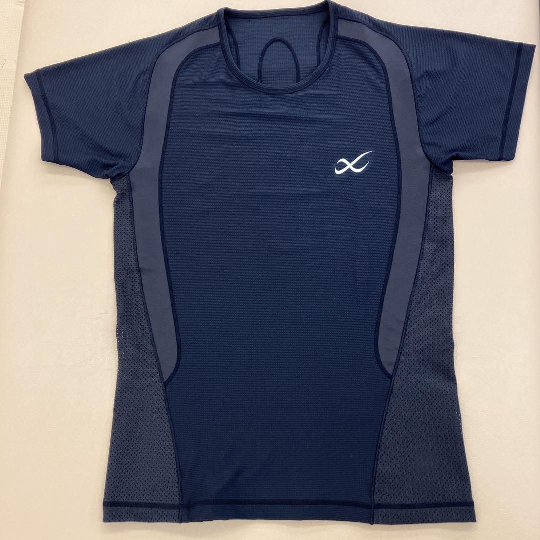 美品！ワコールCW-X メンズ JYURYU柔流　Lサイズ　ネイビー　Tシャツ