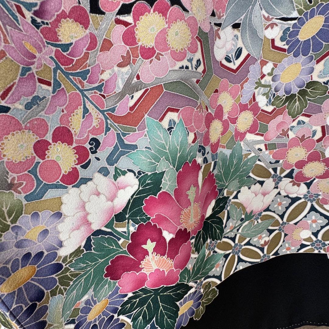 しつけ付き 正絹 着物 和装 現代 黒留袖 161裄66 本加賀友禅 森田耕三 しつけ付き 正絹 着物 和装 現代 黒留袖 161裄66 本加賀友禅 森田耕三